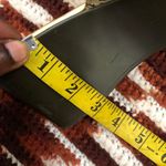 Y2K Guess Mcbling Bimbo Whimsygoth Monogram Gold Brown Thong Flip Flop Sandal Wedges Heels Slip on Heart Charm Rhinestone #grunge Size 8M Photo 5