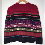 Petite Sophisticate VTG Wool blend fair isle holiday Christmas sweater Medium Photo 2