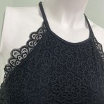 Aerie  Nordic High Neck Black Lace Bralette Photo 5