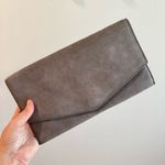 Cole Haan  Grey Suede Envelope Clutch Bag Photo 0