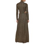 Rachel Rachel Roy Long Sleeve Cut Out Macree Gown in Black/Gold, Size XL Black Photo 2