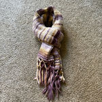 Free People  All Mine Woven Scarf NWT Purple and Yellow Photo 3