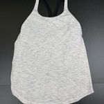 Lululemon  Moment to Movement 2-in-1 Tank Size‎ 6 Gray Black Built-In Bra Yoga Photo 0