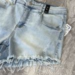 Akira Flex Fit Cutoff Light Denim Short Womens L (30X3.5) High Waist Stretch Photo 2