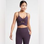 Athleta NEW  Cinch Longline Sports Bra Deep Purple D-DD | L Photo 6