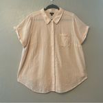 Torrid  textured woven button-front shirt in peach blush size 2X Photo 1