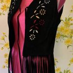 Bebe boho festival Suede leather Fringe Vest size S Photo 1