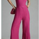 Anthropologie linen cutwork jumpsuit sz 8 Photo 6