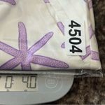 Govango Vintage Women’s 6 White Purple Starfish Printed Cotton High Rise Shorts Photo 4