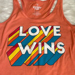 Women’s Love Wins Family Fun Orange racerback Size Small Photo 1