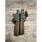 Qupid  Black White Striped Slip On Sandals Slides Size US 9.5 EU 40 Slide Bow Photo 4