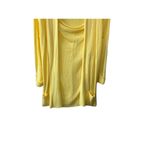 Ny Collection  Sunshine Yellow Lightweight Long Sleeve Cardigan w/ Attached Top M Photo 2