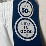 Life is Good  White Summer Style Drawstring American Flag Sandals Graphic Sz L Photo 3