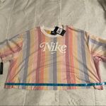 Nike Plus Size Cotton Striped Cropped Tee Photo 10