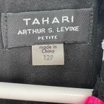 Tahari  polka dot black white chiffon style halter flowy layered dress 12P party Photo 6