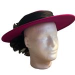 Lancaster Vintage USA Wool Sonni San Francisco Pink Fascinator Derby Hat Photo 1