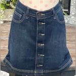 Old Navy  High-Rise Button Front Dark Denim Mini Skirt - Sz 8 - Style #839320 Photo 5