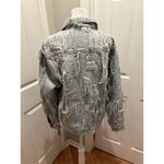 True Religion  Women's Distressed Denim Jacket Blue Size M Casual Button Front Photo 2
