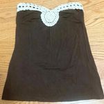 Forever Y2K Strapless Brown Blouse Photo 0