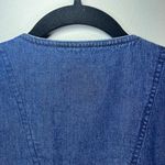 TravelSmith Utility Vest Blue Denim Buttons Pockets Fishing Hiking Women's Large Photo 9