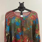 Johnny Was NWOT  Flower Rayon Amazing Tie Tunic Dress SHIRT Blouse Top M Photo 2