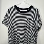Time and Tru Women's Black White Striped Cotton T Shirt Dress Size‎ Large Size 12 Photo 1