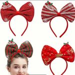 Set of 4 Christmas headbands! Red Photo 2