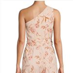 Antonio Melani Pink Floral One Shoulder Jumpsuit Belted Linen Blend Size 0 New Photo 6