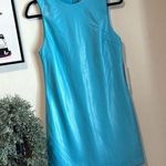 House of Harlow 1960 Cyan Blue Vegan Leather Dress Size L Photo 0