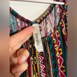 Yahada Western Aztec Designed Fringe Above Knee Bell Sleeve Dress Size Small Photo 11