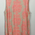 Lucky Brand  Printed Linen Blend Tank Top Size Large Photo 0