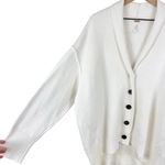 Free People Chamomile Cardi Ivory Sz S Button Front Oversized Relaxed Fit Chunky Photo 8