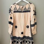 Free People Long Sleeve Embroidered Tunic/Dress Cream Sz XS Photo 8