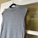 Banana Republic NEW NWT  Ribbed Mock Neck Sleeveless Sweater Tank Size Large Gray Photo 4