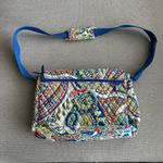 Vera Bradley Blue and Red Crossbody Bag with Quilted Texture Photo 4