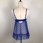 International Intimates royal blue polkadot underwire teddie top M Blue Size M Photo 2