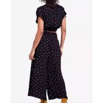 Free People Nile River Black and Red Smocked Wide Leg Pant - Size - Large Photo 2