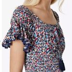Tory Burch Multicolor Floral Midi Dress Size S Photo 8