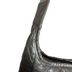 MZ Wallace Parker Metallic Silver Quilted Nylon Crossbody Bag Purse Photo 8