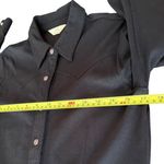 J Jill Stretch Ponte Knit Black Long Line Cardigan Jacket Snap Button Womens 8P Photo 7