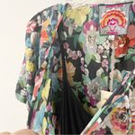 Johnny Was  Zahava Tie Neck Midi Dress Floral Tassel Size Small S NWT Photo 6