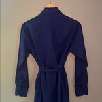 Frances Valentine Blue Mini Shirt Dress Size Small Photo 4