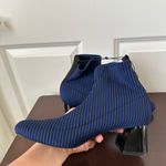 ZARA Trafaluc Contrasting Blue/Black Sock Ankle Boots Size 39 (US 8) New Photo 5