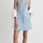 Madewell Denim Sleeveless Seamed Mini Dress Palomilla Wash Size 12 Photo 0