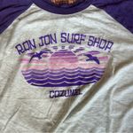 Ron Jon Unisex  Surf Shop Cozumel Raglan Shirt Purple Off White Size XL Photo 1