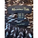 Massimo Dutti  Chunky Chocolate Brown & Metallic Thread Sweater Sz Small Photo 4