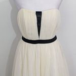 a. drea Cream Strapless Tulle Mini Cocktail Dress NWT Size Small Black Photo 3