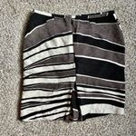 Ann Taylor  Black Cream A-Line Mini Skirt Formal Office Size 8 Photo 3