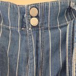 Seven7  Striped Tie Belt Waist Wide Leg Jeans Photo 4