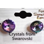 Source Unknown New Glittering Swarovski Crystal Post/Stud Bridal/Prom Silver Tone Earrings Photo 1